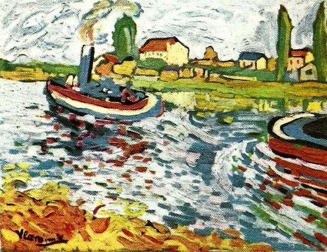 bogserbat vid chatou, maurice de vlaminck